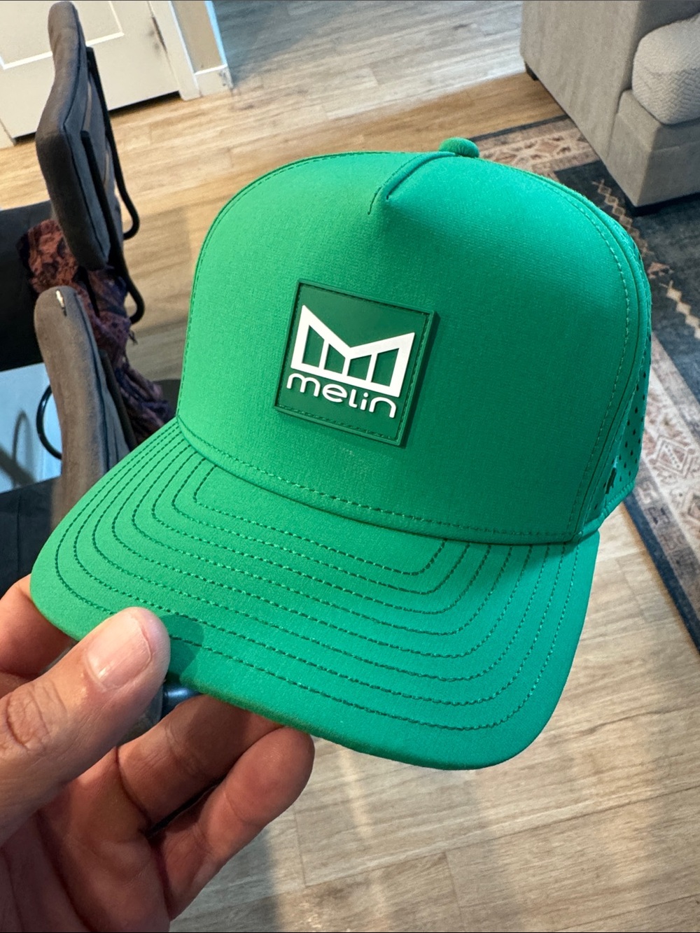 Melin Men's Green Trucker Cap with Logo Patch